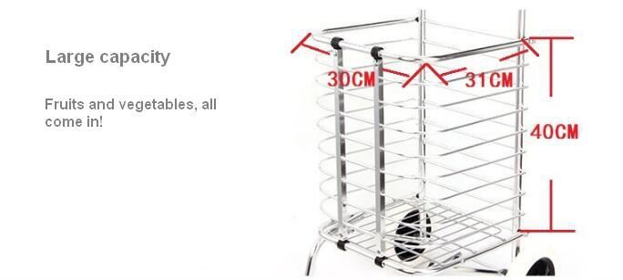 Aluminum Shopping Cart with Swivel Wheels7